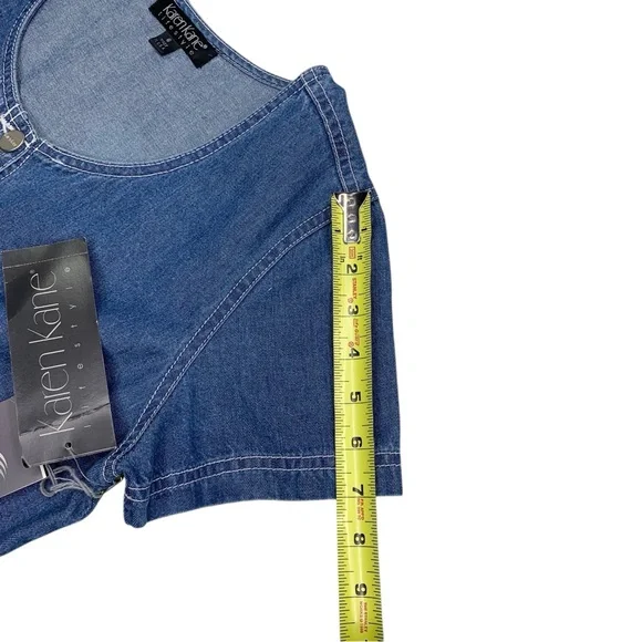 Karen Kane 90s Denim Maxi Dress Button Front Size 6 NWTOS USA Boho Cottage - Picture 9 of 13